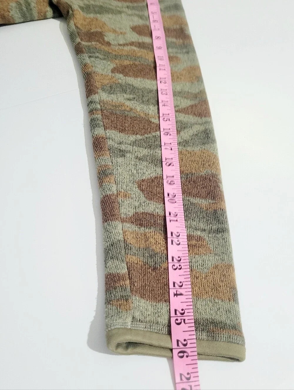 Patagonia Better Sweater 1/4 Zip Fleece Pullover Camo Green Brown Women's Medium